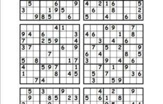 Free Sudoku Printable 6 Per Page Sudoku Printable Sudoku Sudoku Puzzles