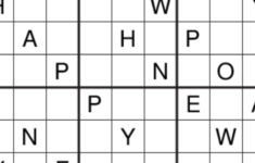 GET SET GO Puzzle No 124 Alphabet Sudoku