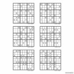 Hard Sudoku Printable 6 Per Page Image Free Printabler Sudoku