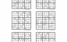 Hard Sudoku Printable 6 Per Page Image Free Printabler Sudoku