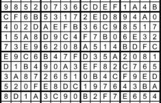 Hexadoku Sudoku 16x16 16x16 Sudoku Sudoku Print Mega Etsy