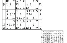 Homeschool Math Workbook Printables 12 X 12 Easy Sudoku Etsy