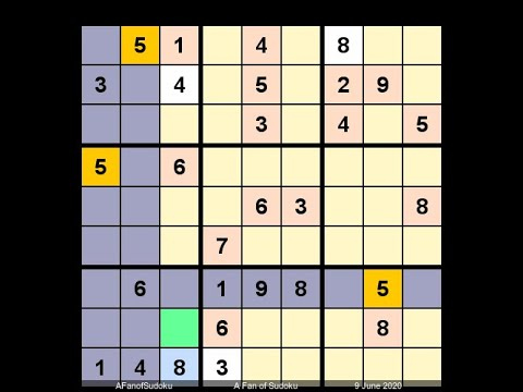 How To Solve Los Angeles Times Sudoku Expert June 9 2020 YouTube