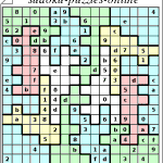 Irregular Hexadoku Puzzle