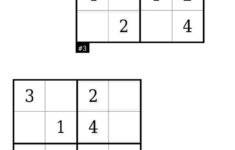 Kids Sudoku 4x4 All Easy Sudoku 4x4 For Kids 2 Puzzles Per Page
