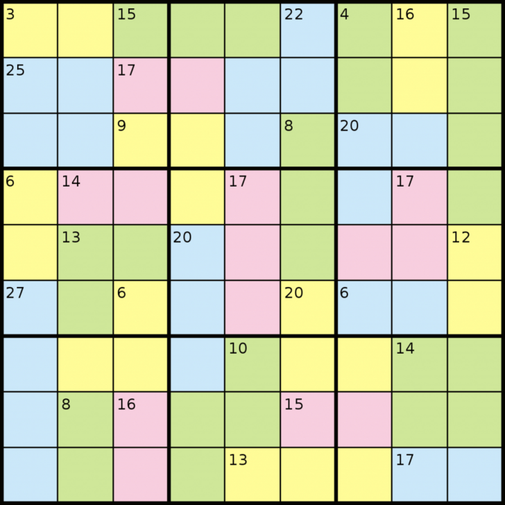 Printable Cube Sudoku Puzzles