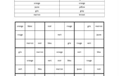 Ks3 French Language Basics Teachit Languages Sudoku Printable