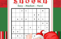 Large Print Sudoku Christmas 180 Easy To Hard Puzzles Etsy