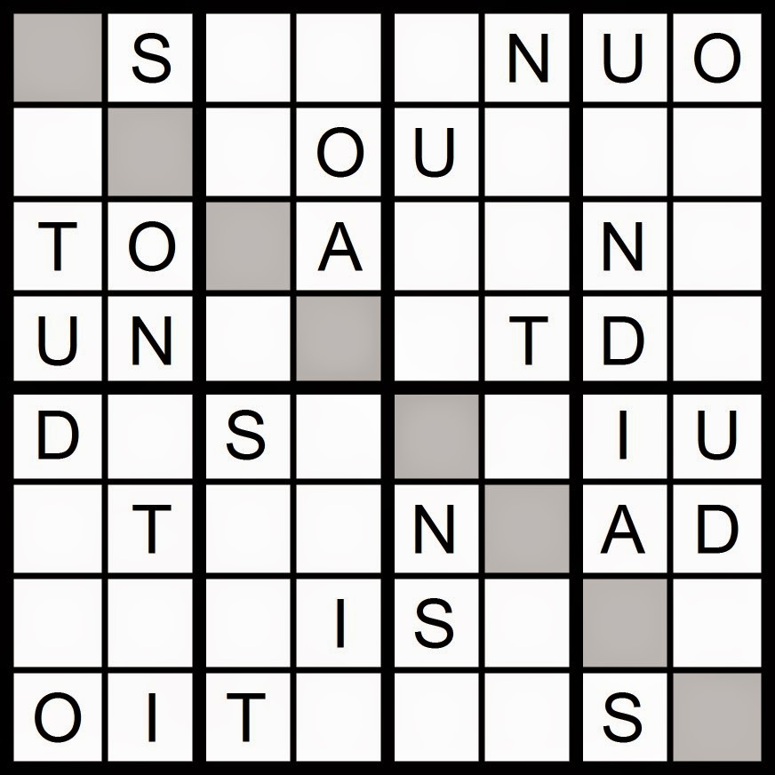 Magic Word Square New Word Sudoku Puzzle For Tuesday 1 6 2015