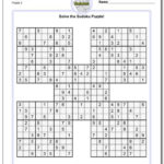 Math Worksheets Sudoku Sudoku Samurai Sudoku Five Puzzle Set 5