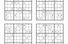 Medium Printable Sudoku Puzzles 4 Per Page Gridgit