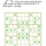 Minibeast Word Sudoku Difficult