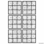 Mixed Hard Sudoku Printable 6 Per Page In 2020 Sudoku Printable
