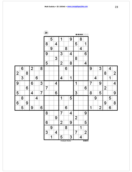 Multi Sudoku Printable Puzzle Puzzler 