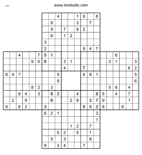 Multi Sudoku With 4 Sudokus 5