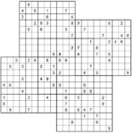 Multi Sudoku With 5 Sudoku No 1