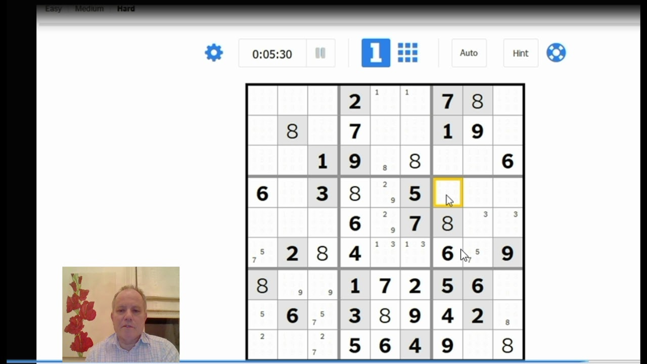 New York Times Hard Sudoku Or Is It YouTube