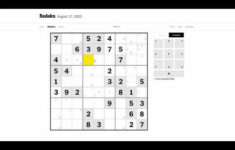 New York Times Medium Sudoku 17 08 2020 YouTube
