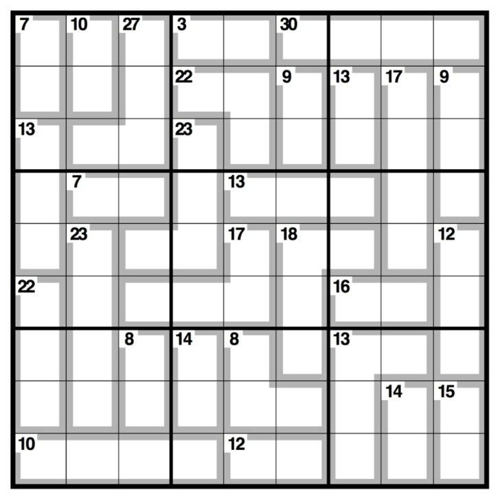 Printable Saturday Guardian Killer Sudoku 804