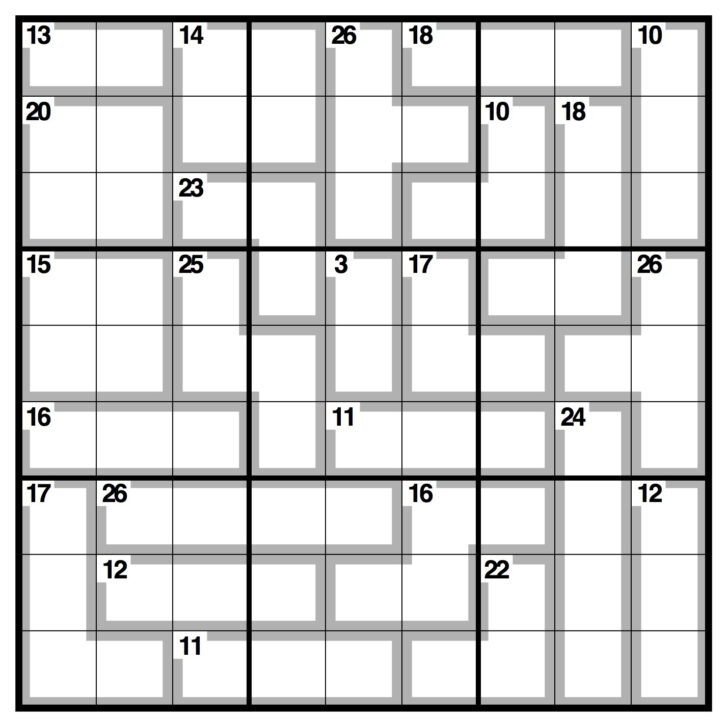 Printable Observer Killer Sudoku