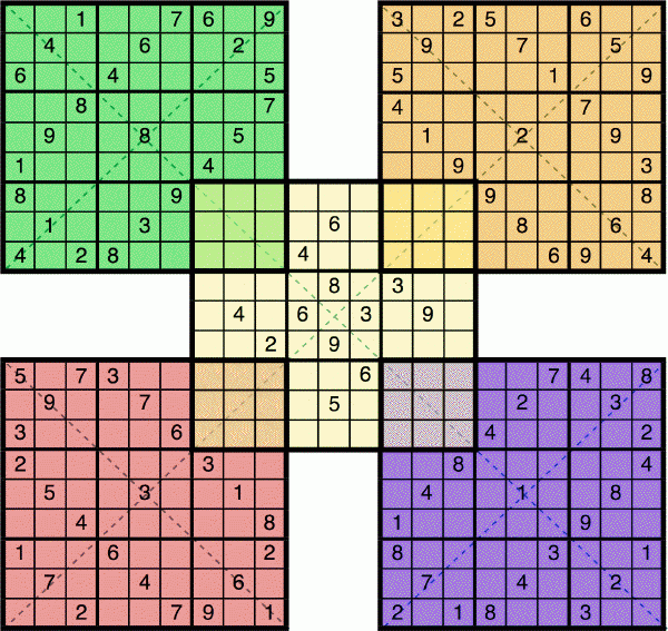 Penguin Postings Samurai X Sudoku Sudoku Puzzles Sudoku Sudoku 