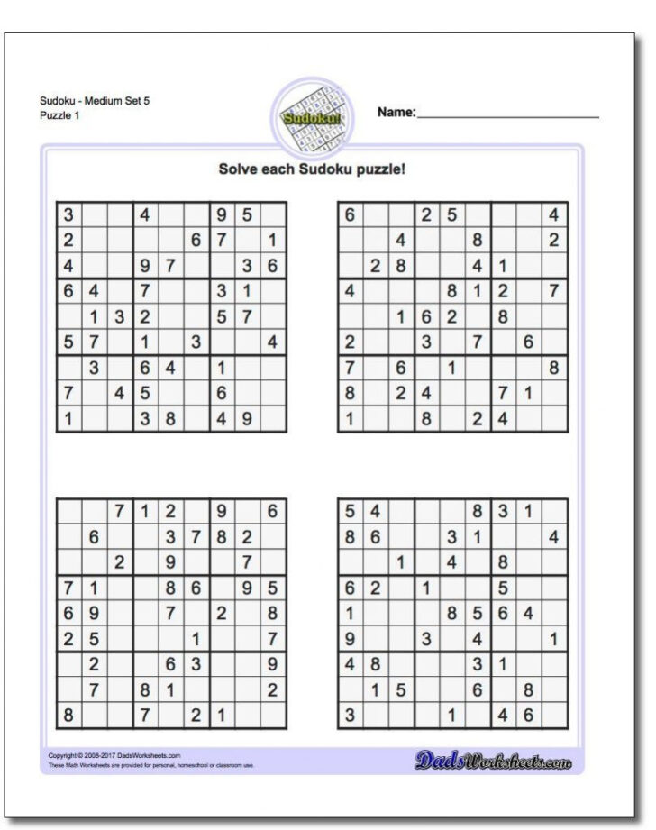 Printable Sudoku For Grade 2 Learner