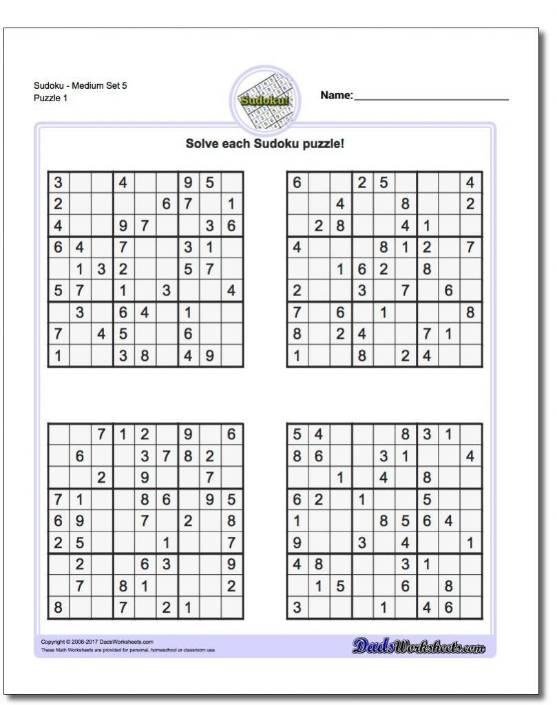 Pindadsworksheets On Math Worksheets Sudoku Puzzles Math Level 2 
