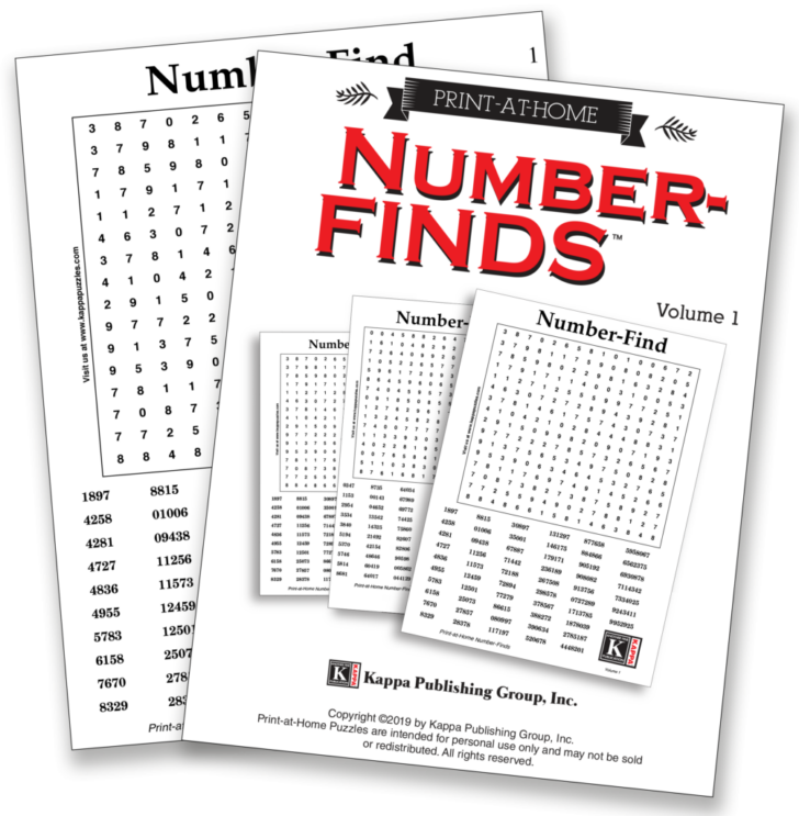 Print At Home Number Finds Kappa Puzzles Lyana Printable Sudoku