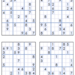 Print Free Sudoku 4 Per Page