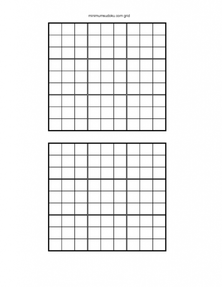 Printable Blank Sudoku Grids 2 Per Page Printable Sudoku Puzzles Online