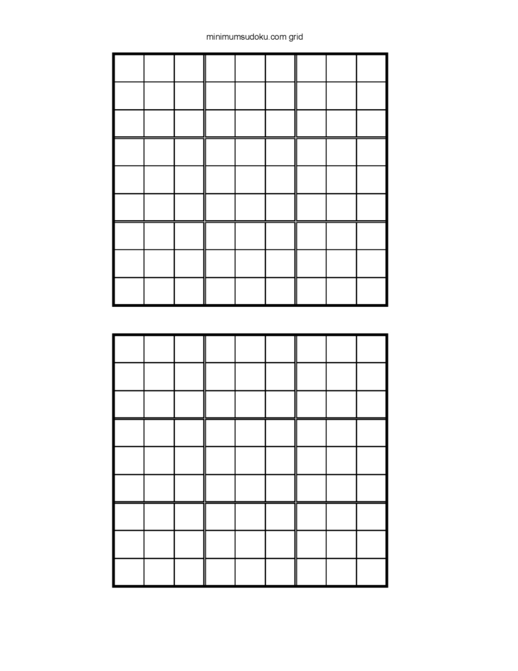 Printable Blank Sudoku Grids