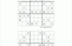 Printable Medium Level 9 By 9 Sudoku Puzzles For Kids Beginners And Profs