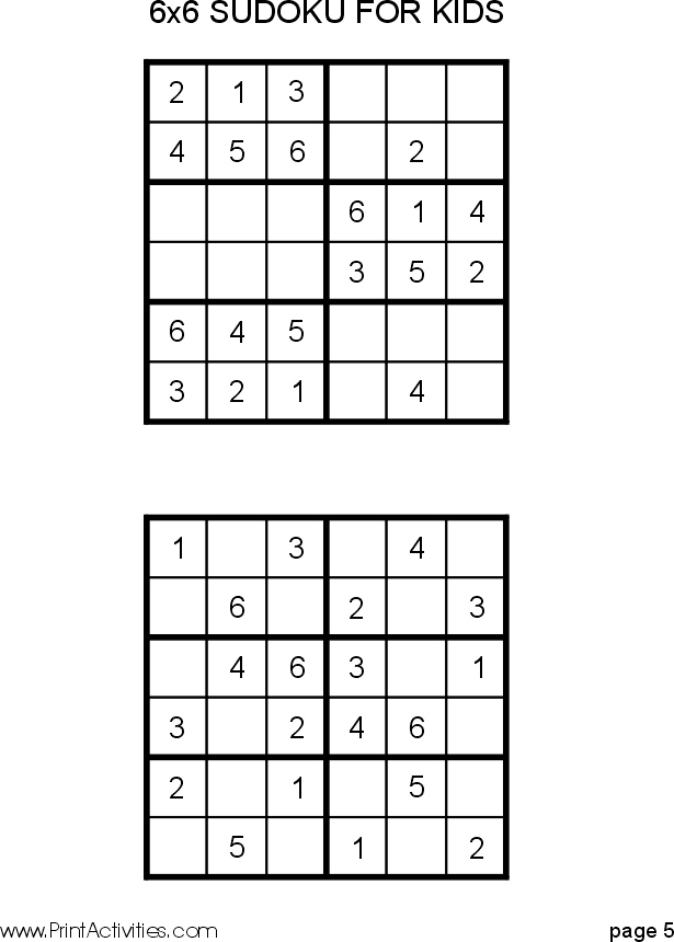 Printable Sudoku 2 Per Page Easy