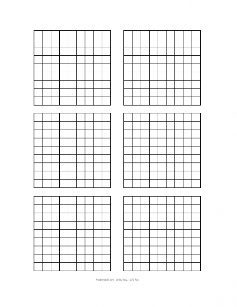 Printable Sudoku 4 Per Page Blank Printable Sudoku Free