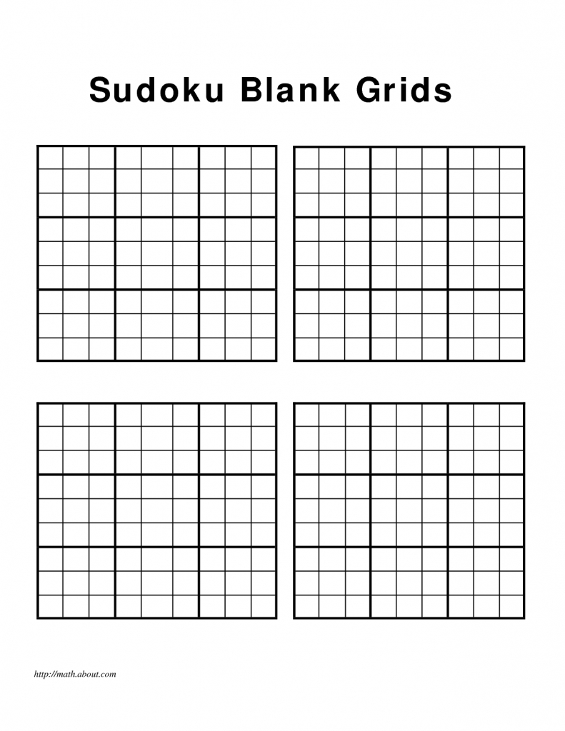 Printable Sudoku 4 Per Page Blank Printable Sudoku Free