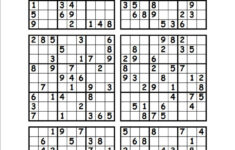 Printable Sudoku 4 Per Page Pdf Sudoku Printable