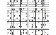 Printable Sudoku 4 Per Page Printable Sudoku Free Printable Sudoku