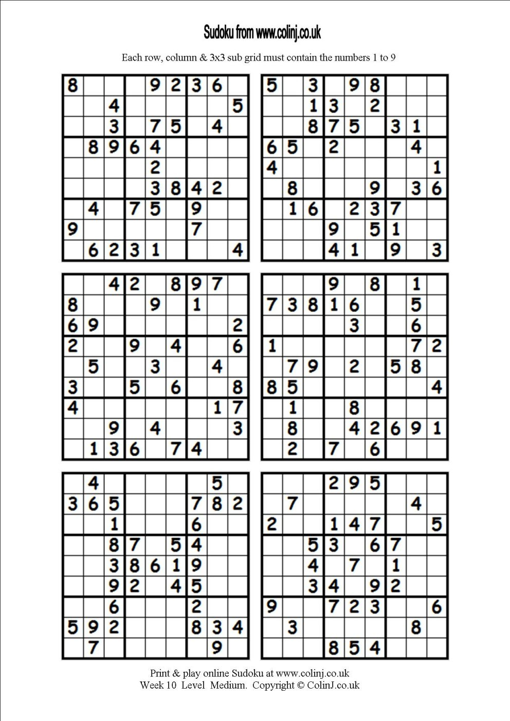 Printable Sudoku 4 Per Page Printable Sudoku Free Printable Sudoku 