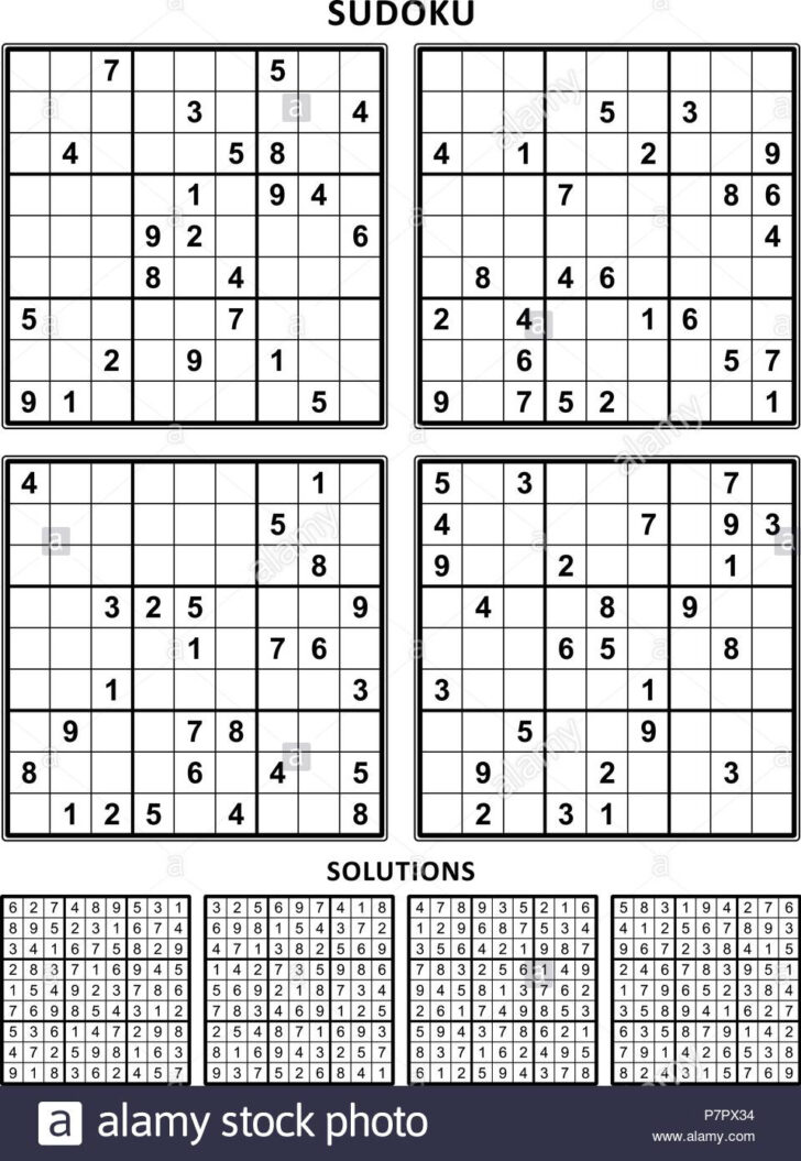 Printable Sudoku 4 On A Page