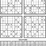 Printable Sudoku 4 Per Page With Answers Sudoku Printable