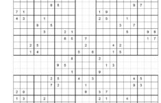 Printable Sudoku 5 Grid Sudoku Printable Printable Sudoku Free