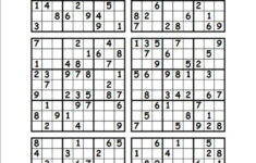 Printable Sudoku 6 Per Page That Are Clever Roy Blog