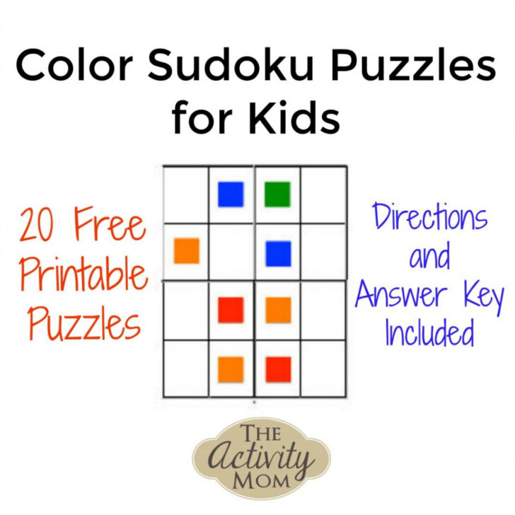 Printable Sudoku Color Puzzle Directions By Megafun