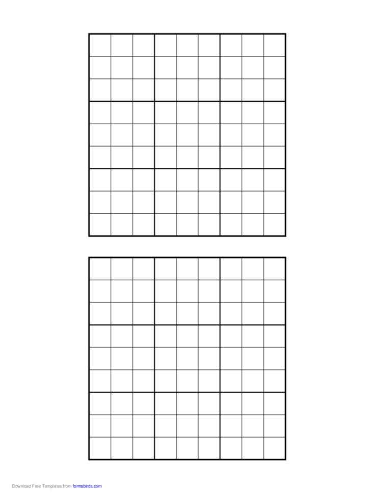 Printable Blank Sudoku U Word-U