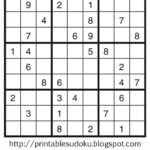Printable Sudoku Printable Sudoku For Adults Printable Sudoku Free