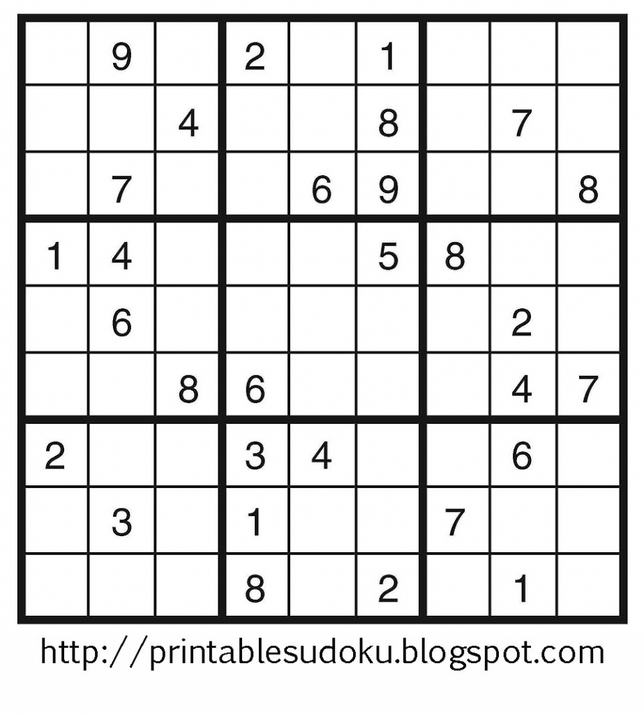 Printable Sudoku Printable Sudoku For Adults Printable Sudoku Free