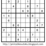 Printable Sudoku Printable Sudoku Puzzles 3X3 Printable Sudoku Free