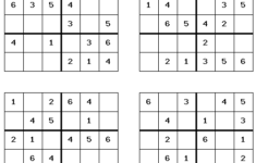 Printable Sudoku Puzzle 4 Per Page Oppidan Library