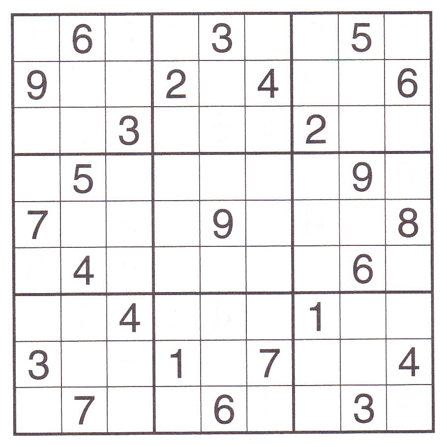 Printable Sudoku Puzzle Oppidan Library