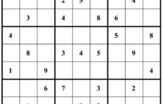 Printable Sudoku Puzzles 1 Per Page Printable Crossword Puzzles